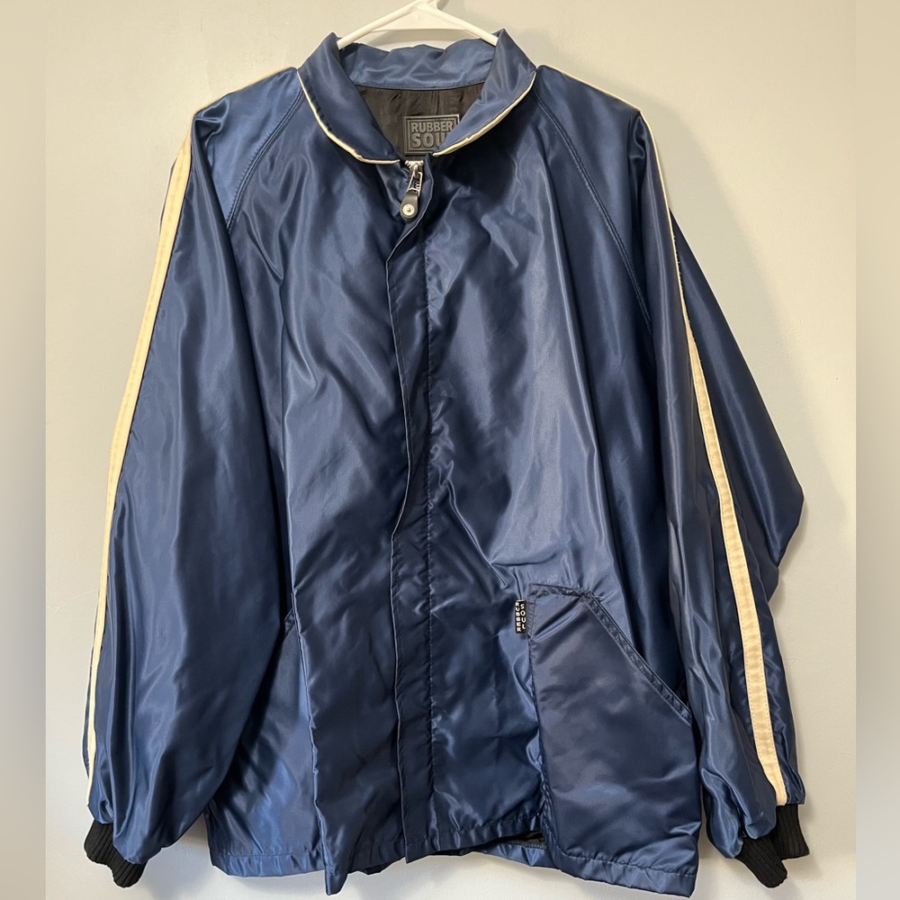 RUBBER SOUL Vintage 90’s Striped Sleeve Jacket Skater Grunge Streetwear